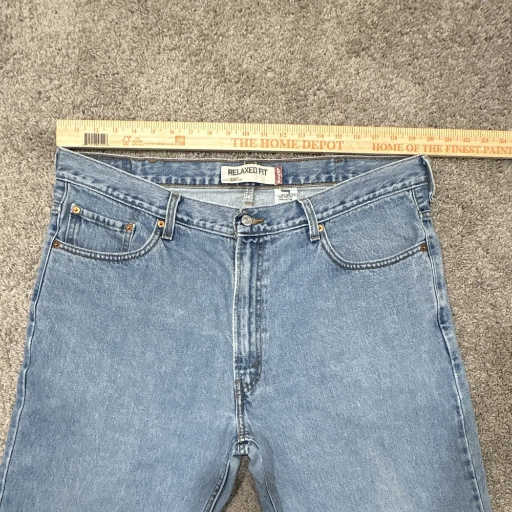 Levi's Men's Relaxed Fit Tapered Light Wash Blue Denim Jeans Mid Rise 5-Pocket
